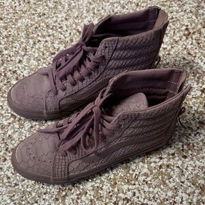 Vans Women's Textured High-Top Sneakers in Mauve